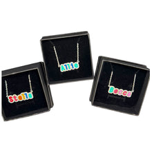Load image into Gallery viewer, Chasing Rainbows Enamel Bubble Name Necklace