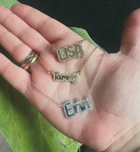 Load image into Gallery viewer, Bubble Letter Name Necklace