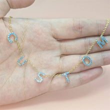 Load image into Gallery viewer, The Letter Drop Necklace with Crystals