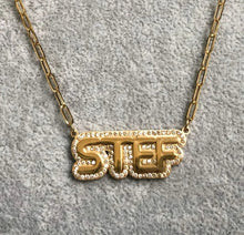 Load image into Gallery viewer, The JV Bubble Initial Necklace