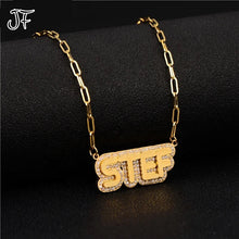 Load image into Gallery viewer, The JV Bubble Initial Necklace