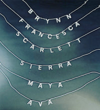 Load image into Gallery viewer, The Letter Drop Necklace with Crystals