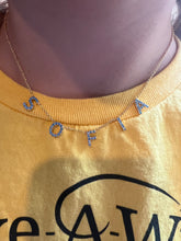 Load image into Gallery viewer, The Letter Drop Necklace with Crystals