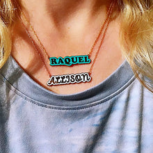 Load image into Gallery viewer, Enamel Name Plate Necklace