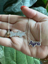 Load image into Gallery viewer, Chasing Rainbows Enamel Bubble Name Necklace