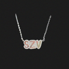Load image into Gallery viewer, Bubble Letter Name Necklace