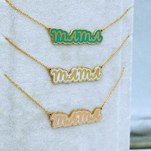 Load image into Gallery viewer, Enamel Name Plate Necklace