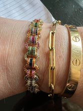 Load image into Gallery viewer, Rainbow Crystal Cuff