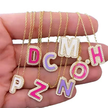Load image into Gallery viewer, Bubble Letter Initial Necklace