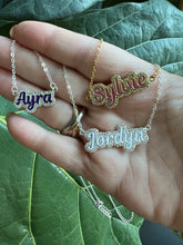 Load image into Gallery viewer, Chasing Rainbows Enamel Bubble Name Necklace
