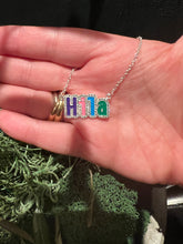 Load image into Gallery viewer, Chasing Rainbows Enamel Bubble Name Necklace