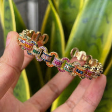 Load image into Gallery viewer, Rainbow Crystal Cuff