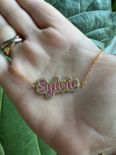 Load image into Gallery viewer, Chasing Rainbows Enamel Bubble Name Necklace