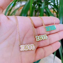 Load image into Gallery viewer, Enamel Name Plate Necklace