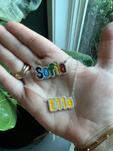 Load image into Gallery viewer, Chasing Rainbows Enamel Bubble Name Necklace
