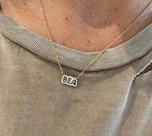 Load image into Gallery viewer, Enamel Name Plate Necklace