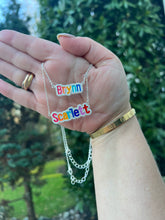 Load image into Gallery viewer, Chasing Rainbows Enamel Bubble Name Necklace