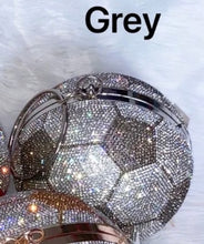 Load image into Gallery viewer, Blinged Out Soccer Ball Purse
