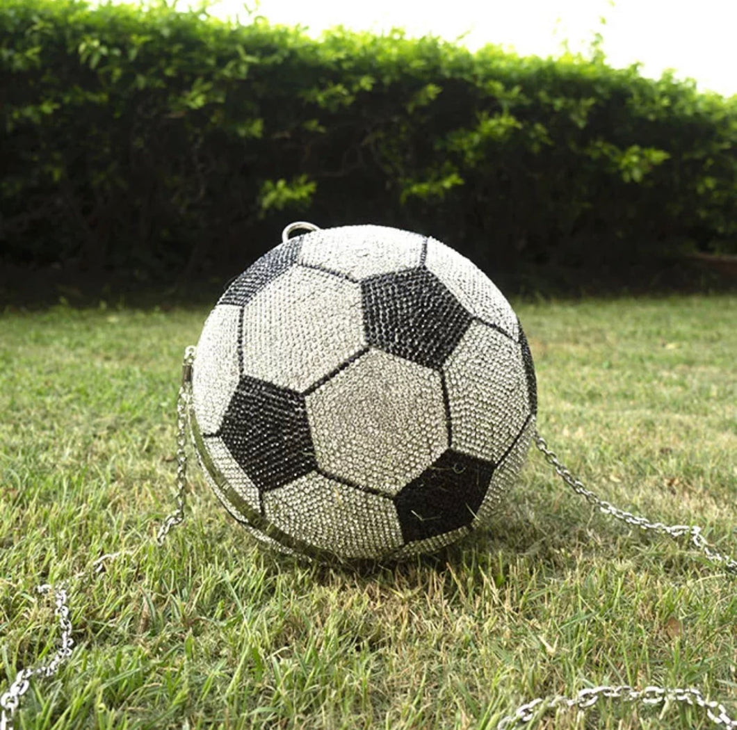 Blinged Out Soccer Ball Purse