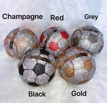 Load image into Gallery viewer, Blinged Out Soccer Ball Purse
