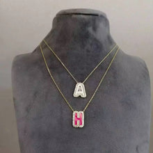 Load image into Gallery viewer, Bubble Letter Initial Necklace
