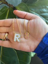 Load image into Gallery viewer, Bubble Letter Initial Necklace
