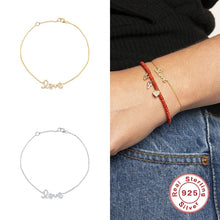 Load image into Gallery viewer, love script bracelet
