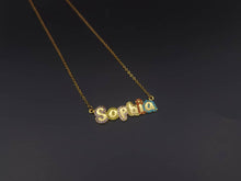 Load image into Gallery viewer, Bubble Letter Name Necklace
